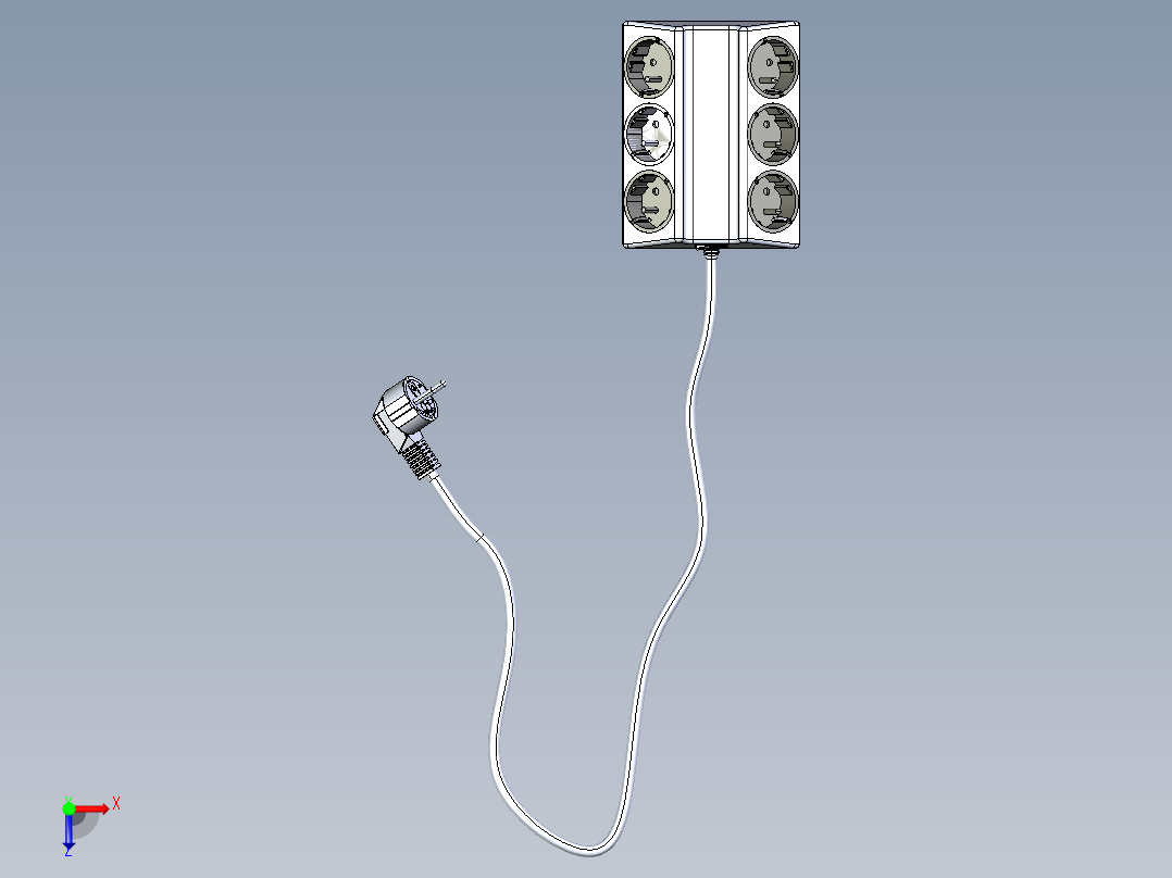 双排插座 SW STP IGS俯视图