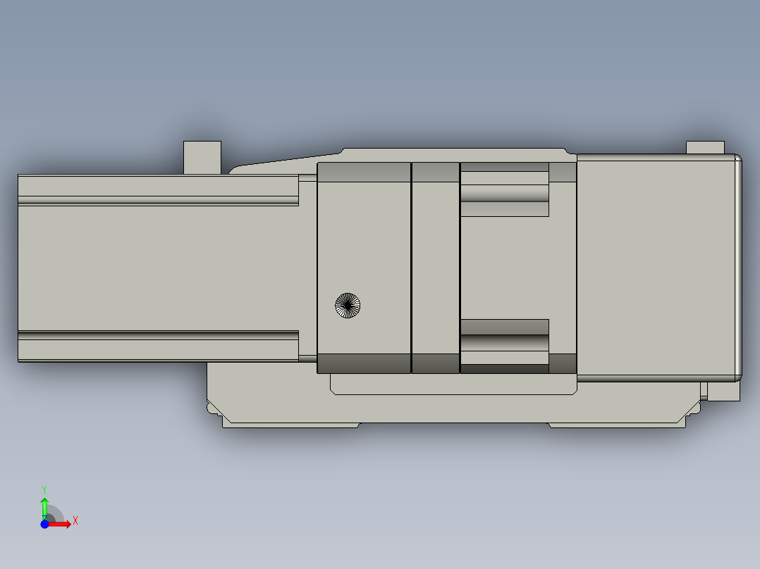 直线模组LHB21-L40-S1700-BR设计图纸前视图