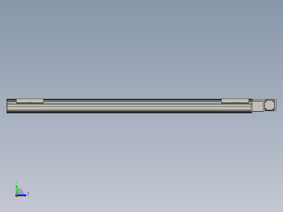 直线模组LHB21-L40-S1700-BR设计图纸左视图