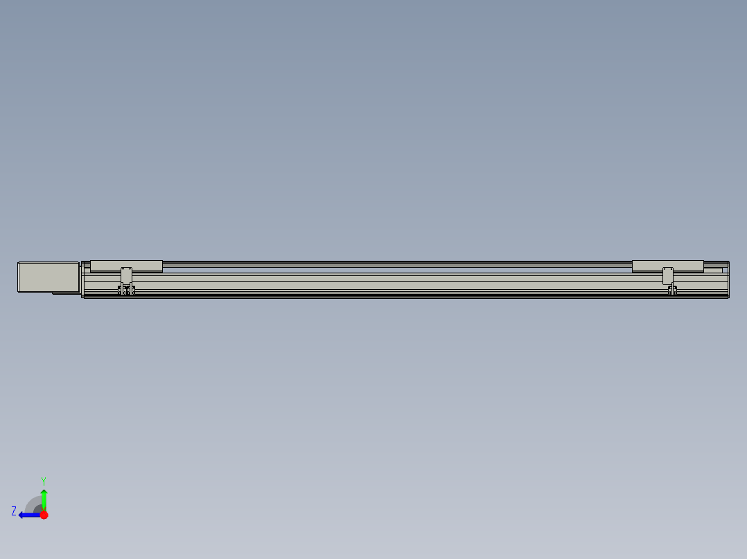 直线模组LHB21-L40-S1700-BR设计图纸右视图