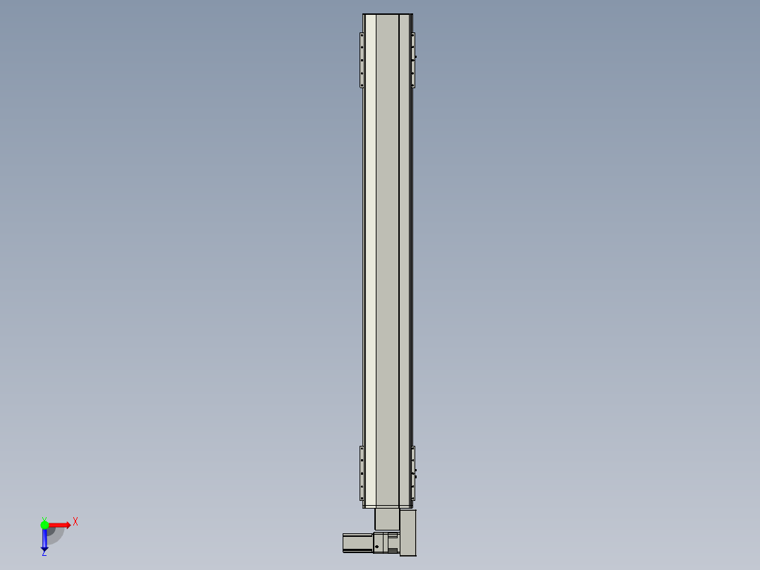 直线模组LHB21-L40-S1700-BR设计图纸俯视图