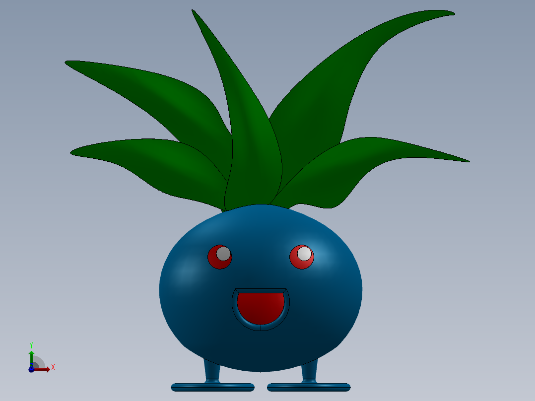 古怪的口袋妖怪前视图