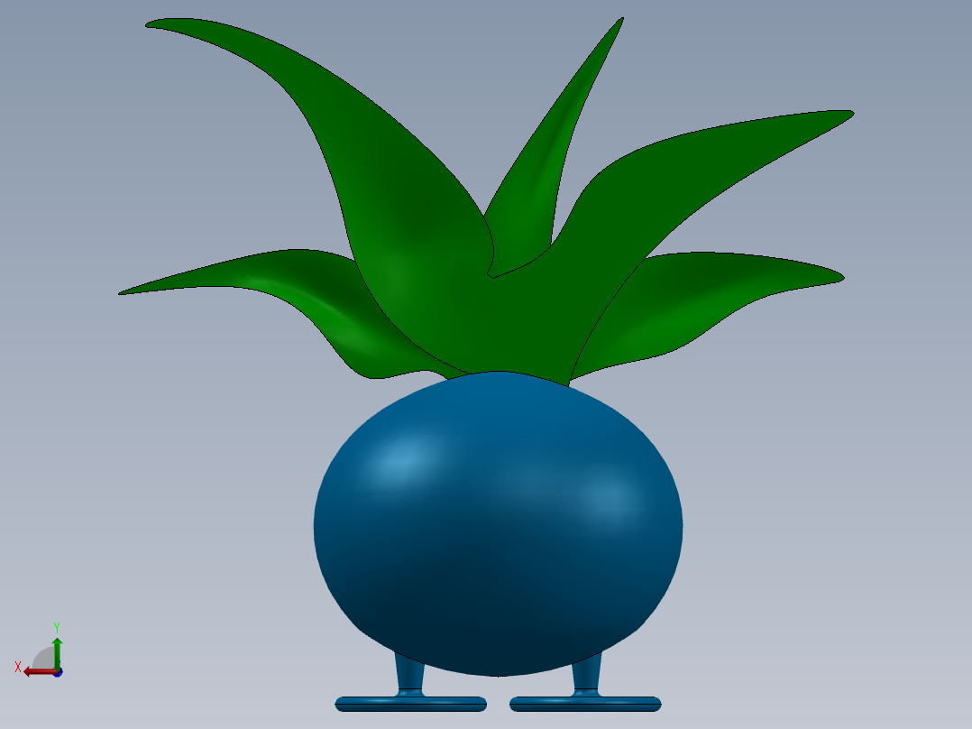 古怪的口袋妖怪后视图