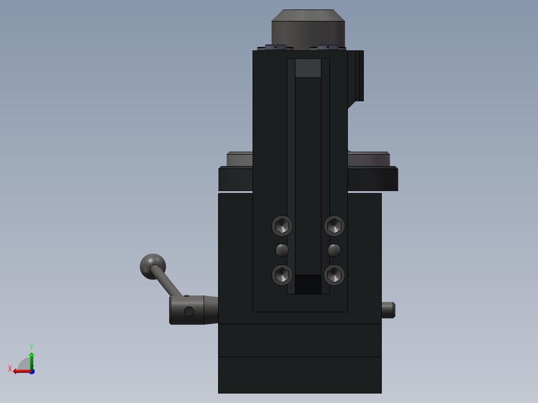 831004法兰盘加工工艺及钻4-φ9孔夹具设计【方案4】【含三维SolidWorks】后视图