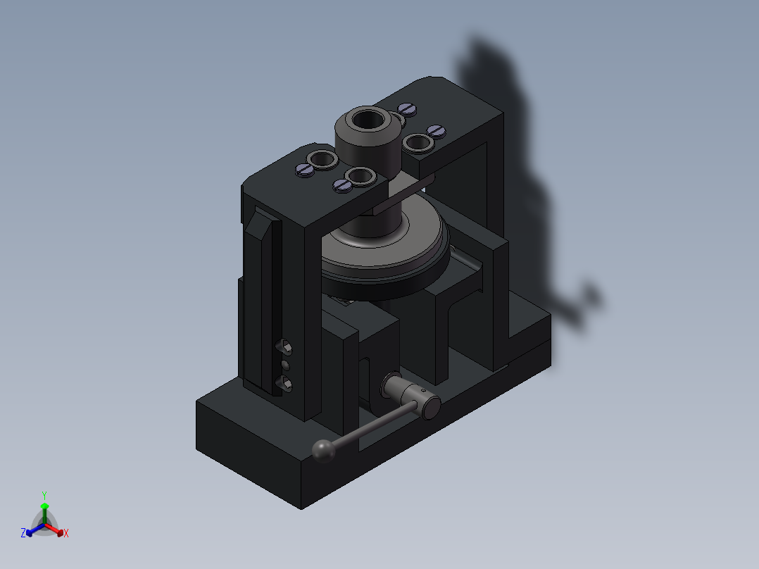 831004法兰盘加工工艺及钻4-φ9孔夹具设计【方案4】【含三维SolidWorks】正等轴测图