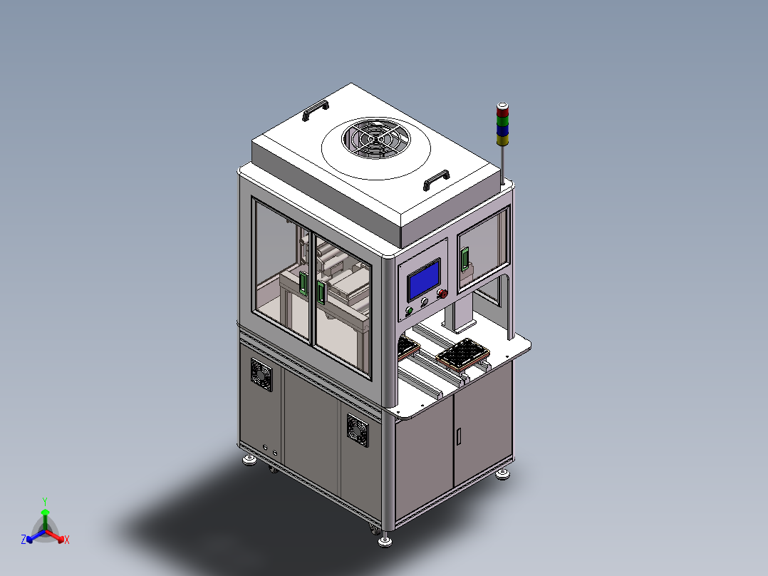 贴标机正等轴测图