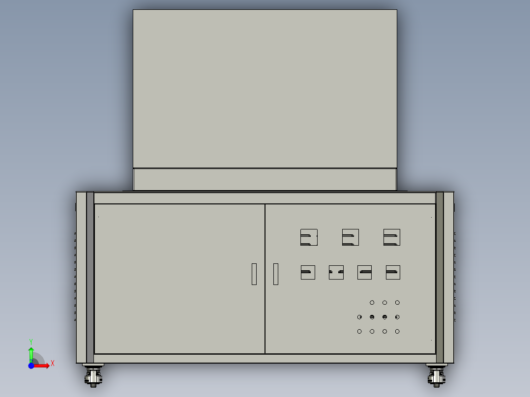 热箱柜3d前视图