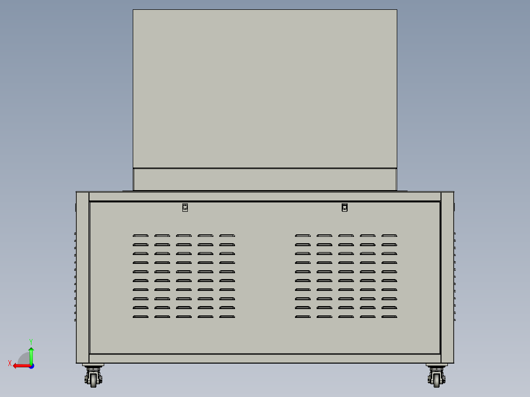 热箱柜3d后视图