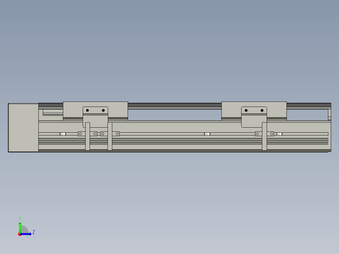 直线模组LHAT10-CA-S200-R-C3设计图纸左视图