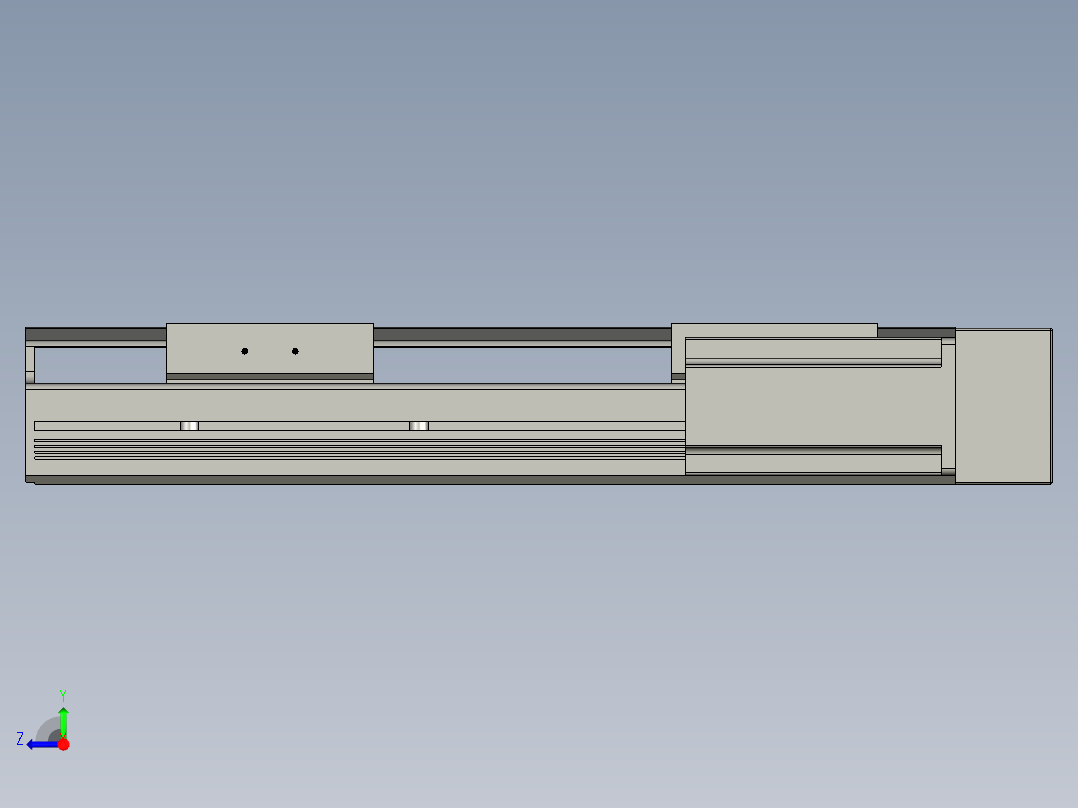 直线模组LHAT10-CA-S200-R-C3设计图纸右视图