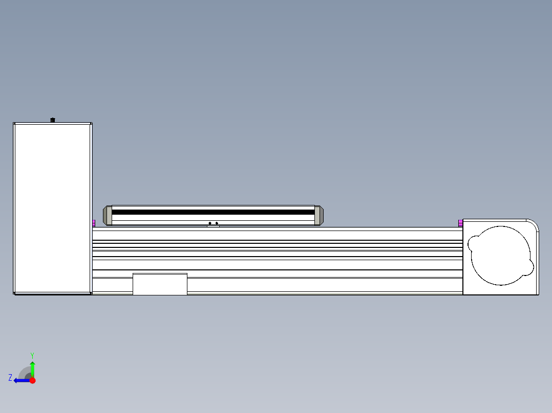同步带滑台-欧规B8-L88-S150-L-ZP75-D3-N10右视图