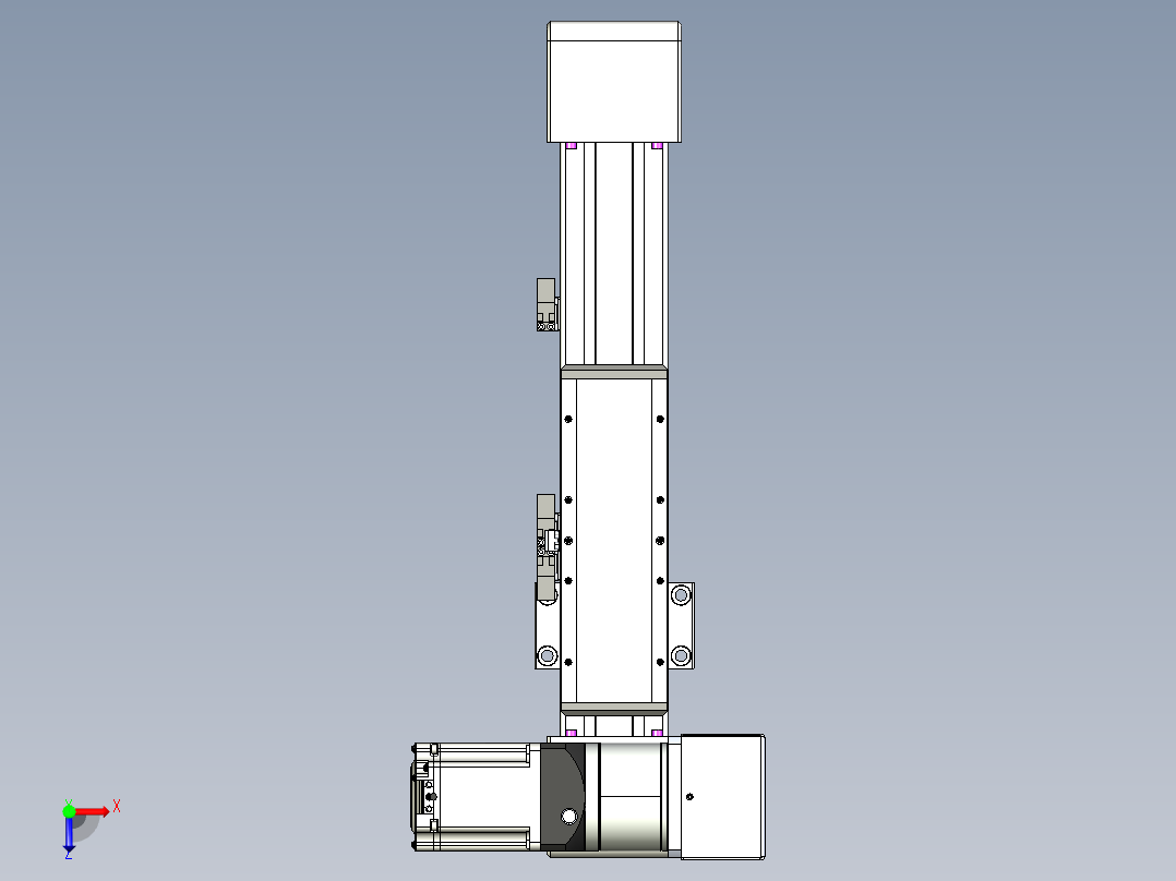 同步带滑台-欧规B8-L88-S150-L-ZP75-D3-N10俯视图