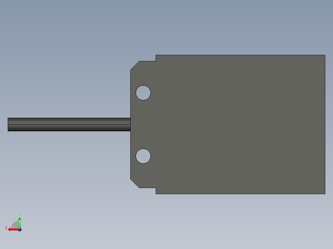 基恩士CA-DSB2_kc图纸模型后视图