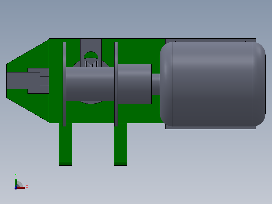 自己的一个练习炮的仰俯装置前视图