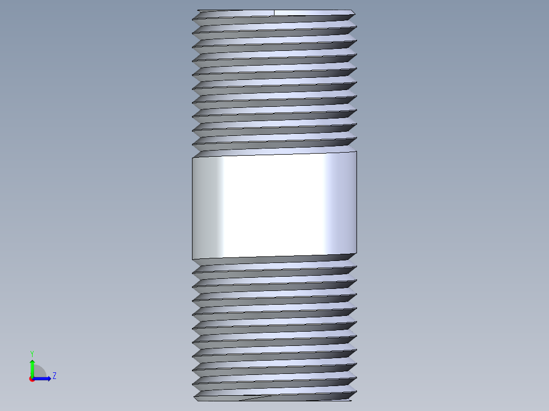 聚氯乙烯配件33-Sch80_Nipple_MPTxMPT_861-079_0.5in x 2in左视图