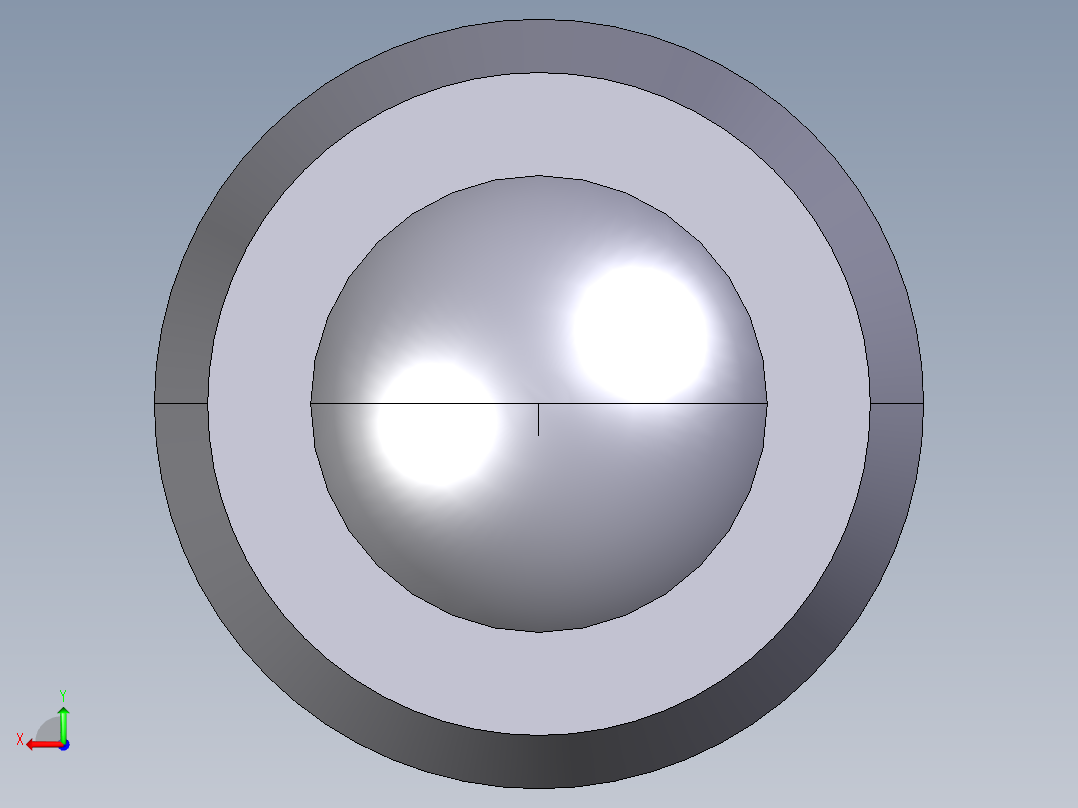 定位珠(輕荷重)(英吋)2B05-3D多系列多零件图纸模型后视图
