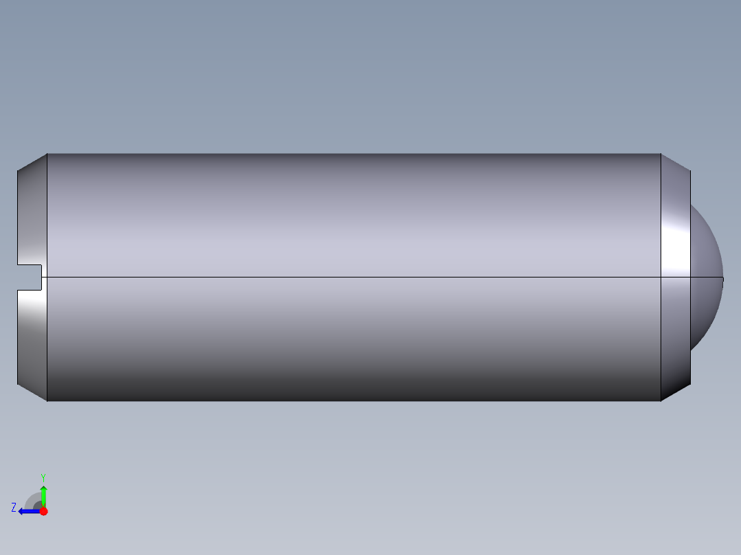 定位珠(輕荷重)(英吋)2B05-3D多系列多零件图纸模型右视图