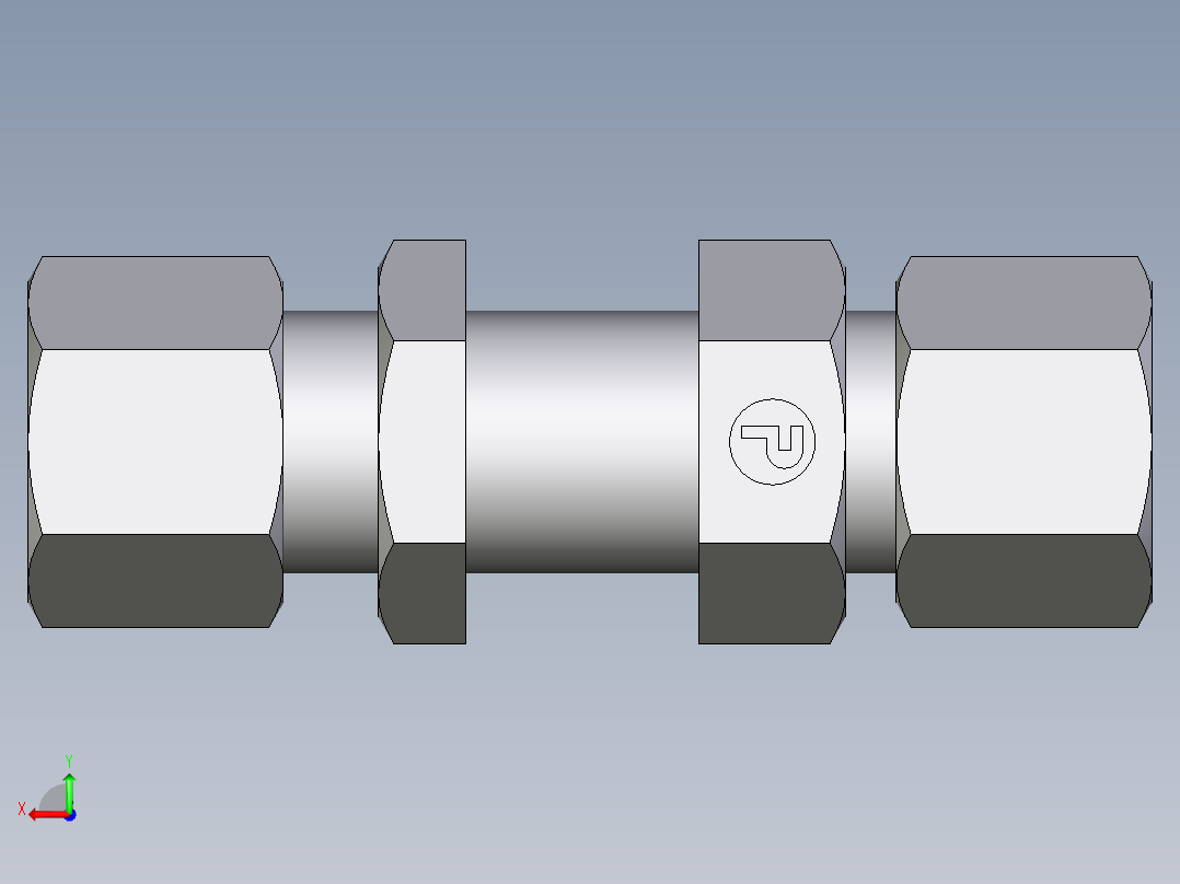 卡套式工业通用硬管接头EO_Bulkhead_union_SV10S71后视图