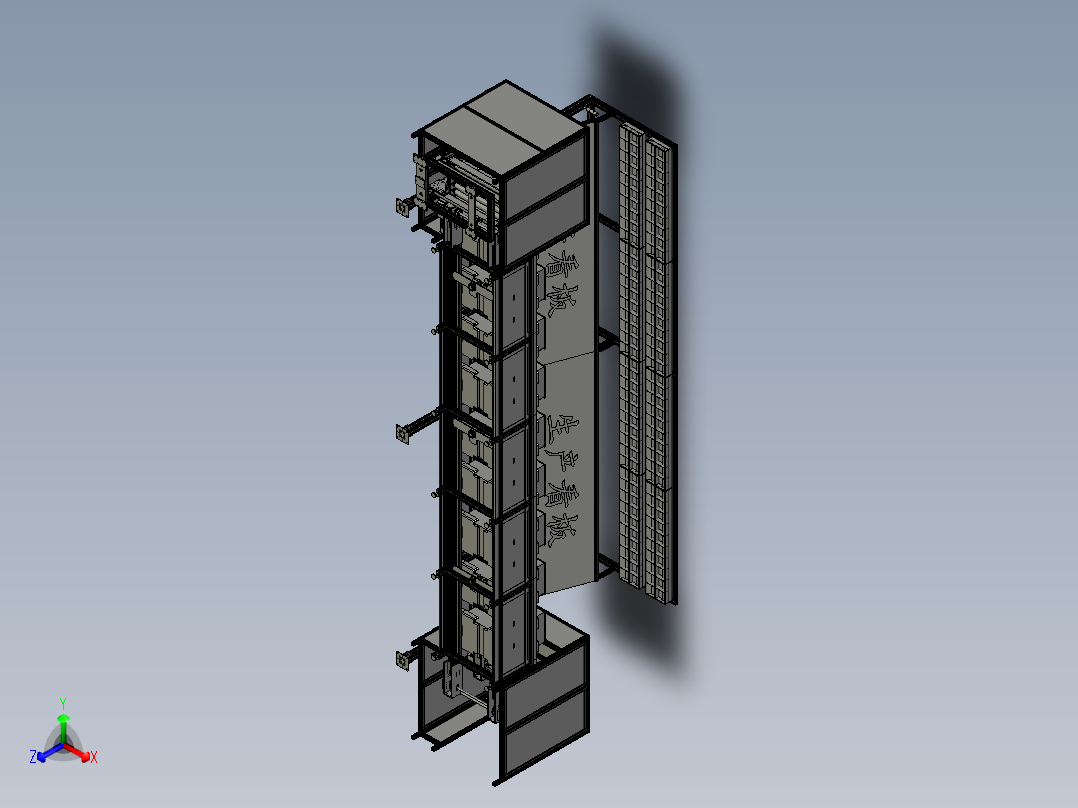 双层倍速链流水线3D模型