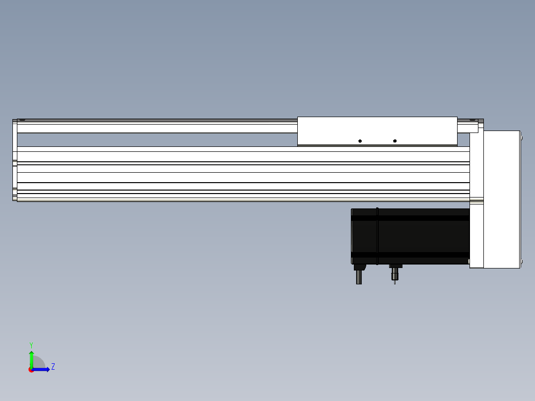 Toyo东佑达直线模组-ETH22-350-BM-750W+煞車左视图