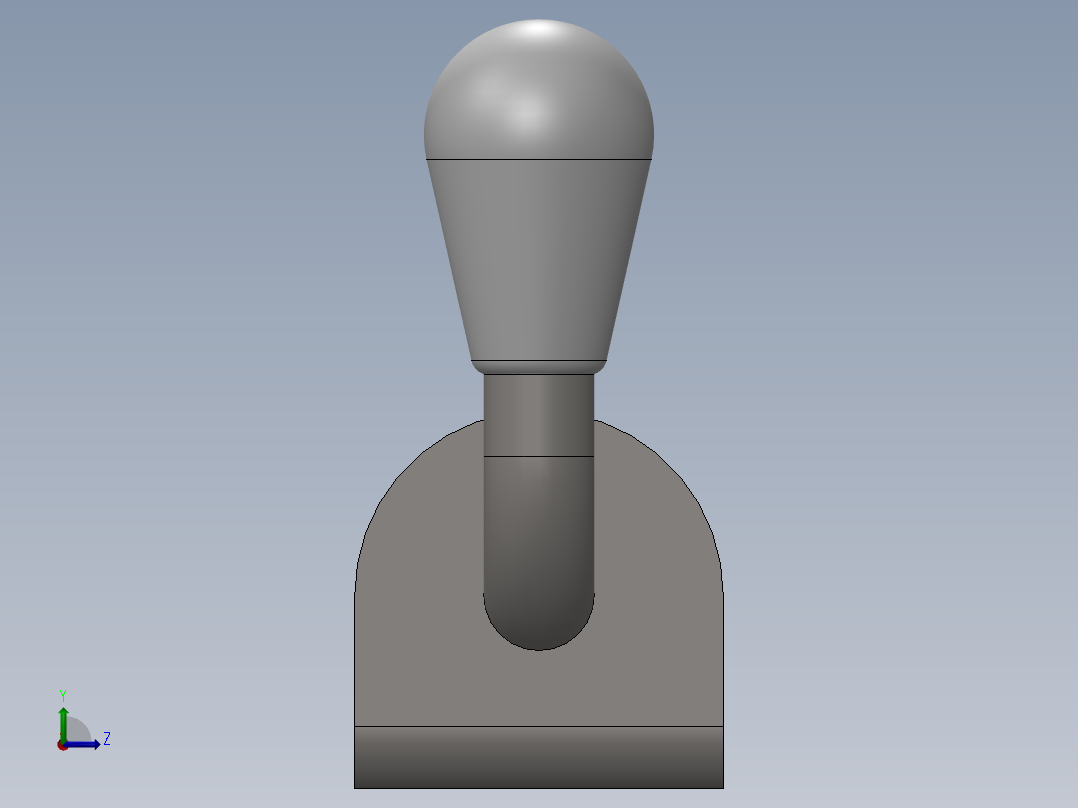 推拉门锁左视图