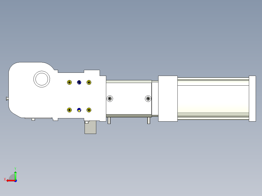 德克斯TUNKERS气缸数模KS_80_2_BD_A00_T08_135GRAD后视图
