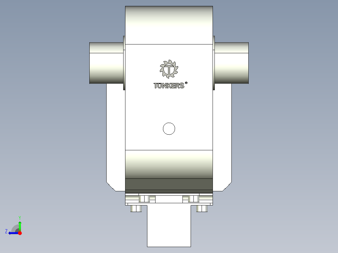 德克斯TUNKERS气缸数模KS_80_2_BD_A00_T08_135GRAD右视图