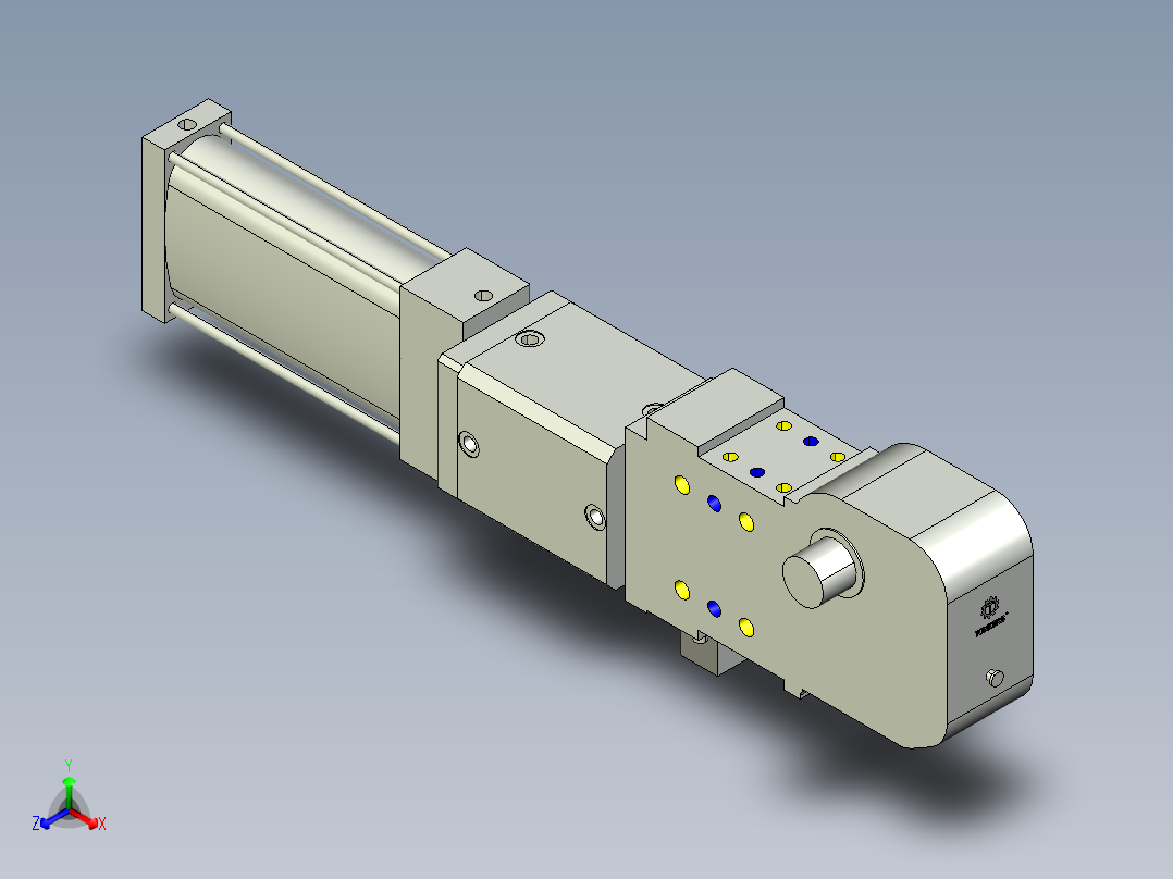 德克斯TUNKERS气缸数模KS_80_2_BD_A00_T08_135GRAD正等轴测图