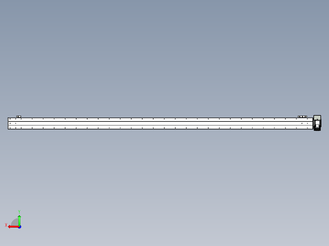 同步带滑台-半封闭B10H-L45-S2550-RD-P40-D3后视图
