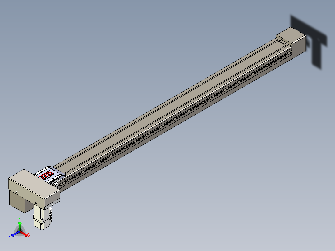 同步带全封闭直线模组TPA-HCB-65S-90-L900-MR-Y-P10-N3正等轴测图