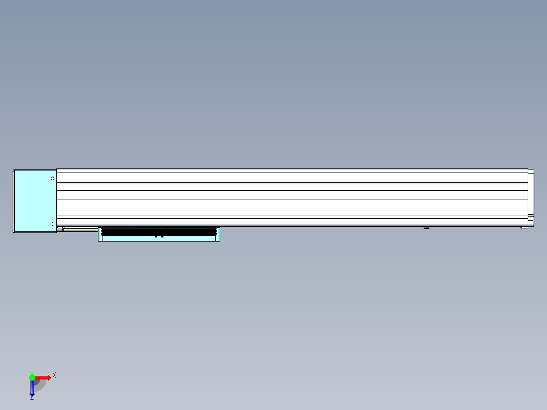 威洛博VC丝杆传动-无尘环境VC14-Lxx-C-S350-BL-ZP75-C3俯视图