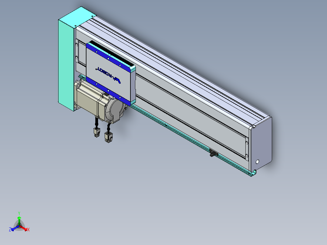 威洛博VC丝杆传动-无尘环境VC14-Lxx-C-S350-BL-ZP75-C3正等轴测图