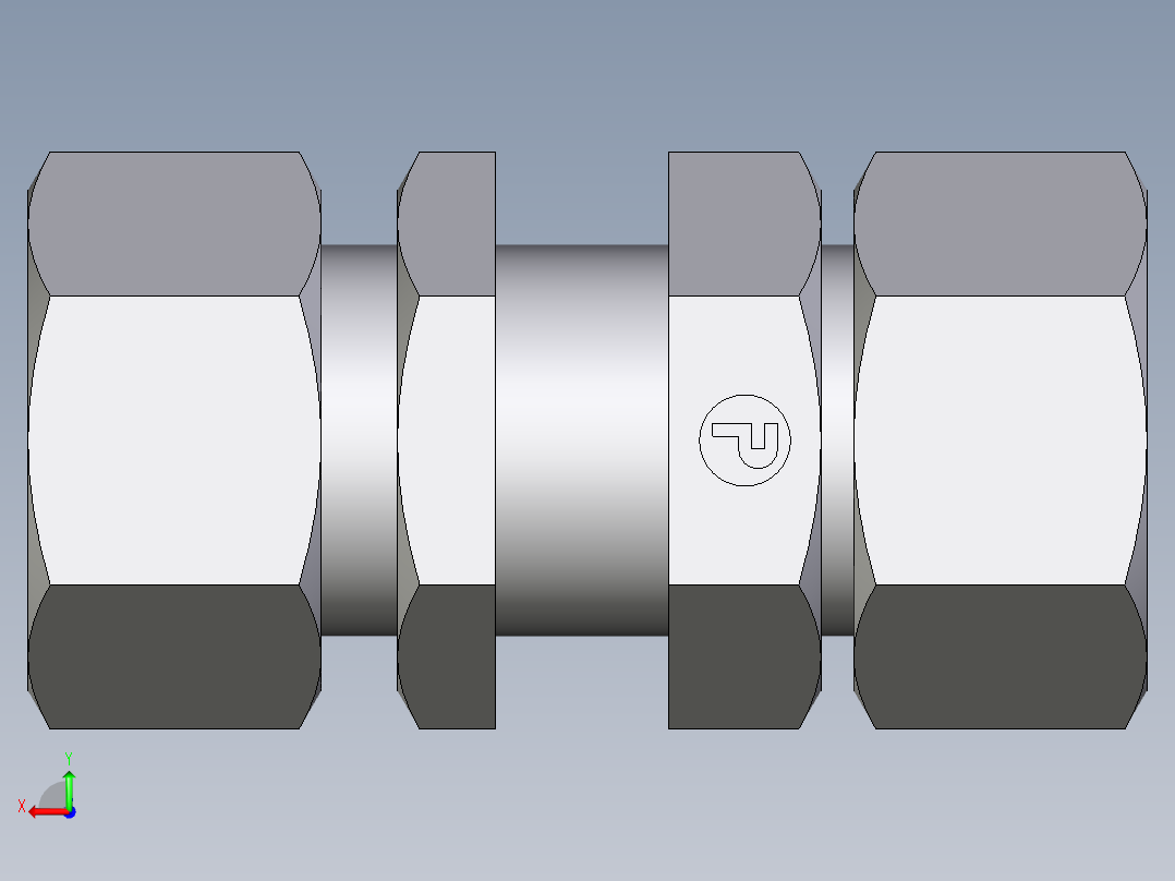 卡套式工业通用硬管接头EO_Bulkhead_union_SV25SCF后视图