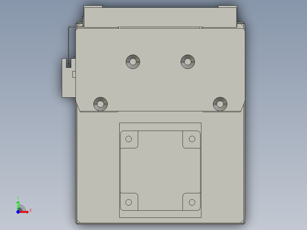 直线模组LHC17-S650-D设计图纸前视图