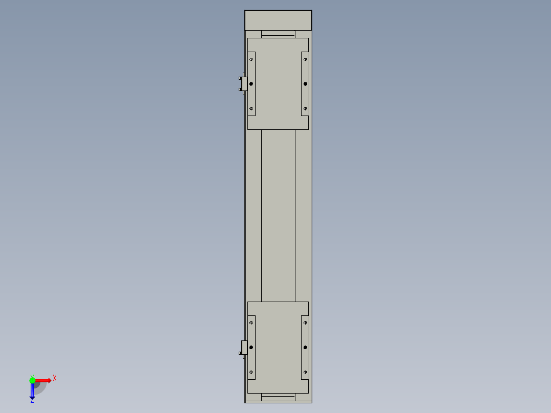 直线模组LHC17-S650-D设计图纸俯视图