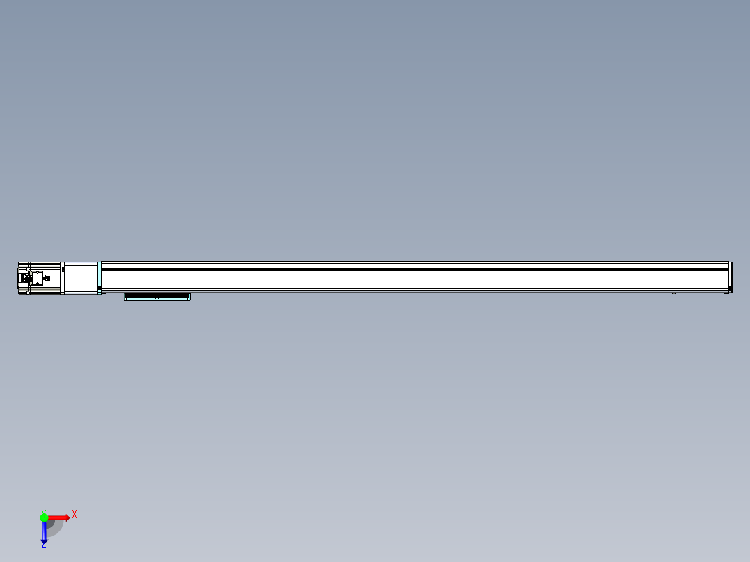 威洛博VC丝杆传动-无尘环境VC14-Lxx-C-S1250-BC-ZP75-C3俯视图