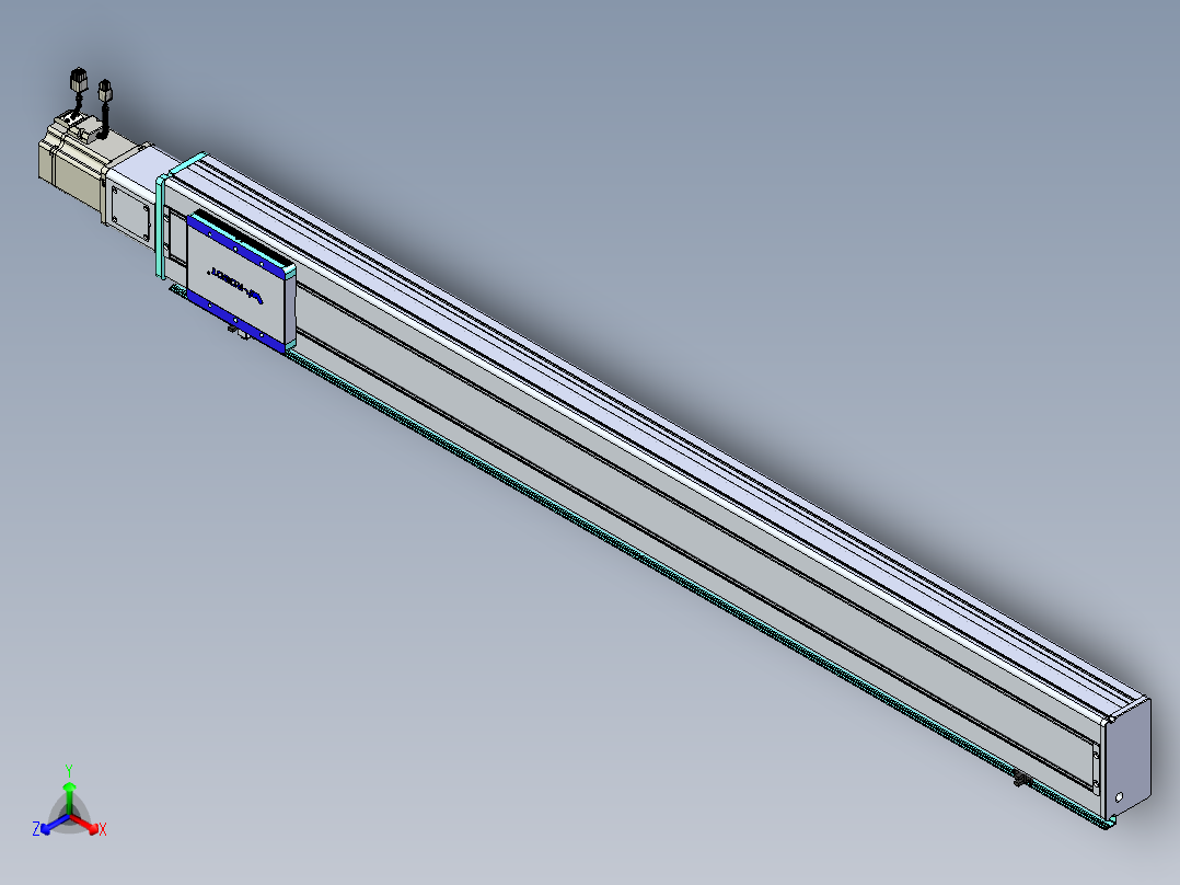 威洛博VC丝杆传动-无尘环境VC14-Lxx-C-S1250-BC-ZP75-C3正等轴测图