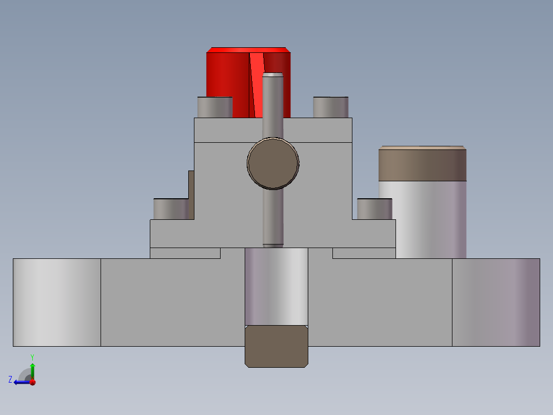 135调速器调速杠杆加工工艺及铣φ8孔φ6孔端面夹具设计【含三维SolidWorks】【原创设计】右视图