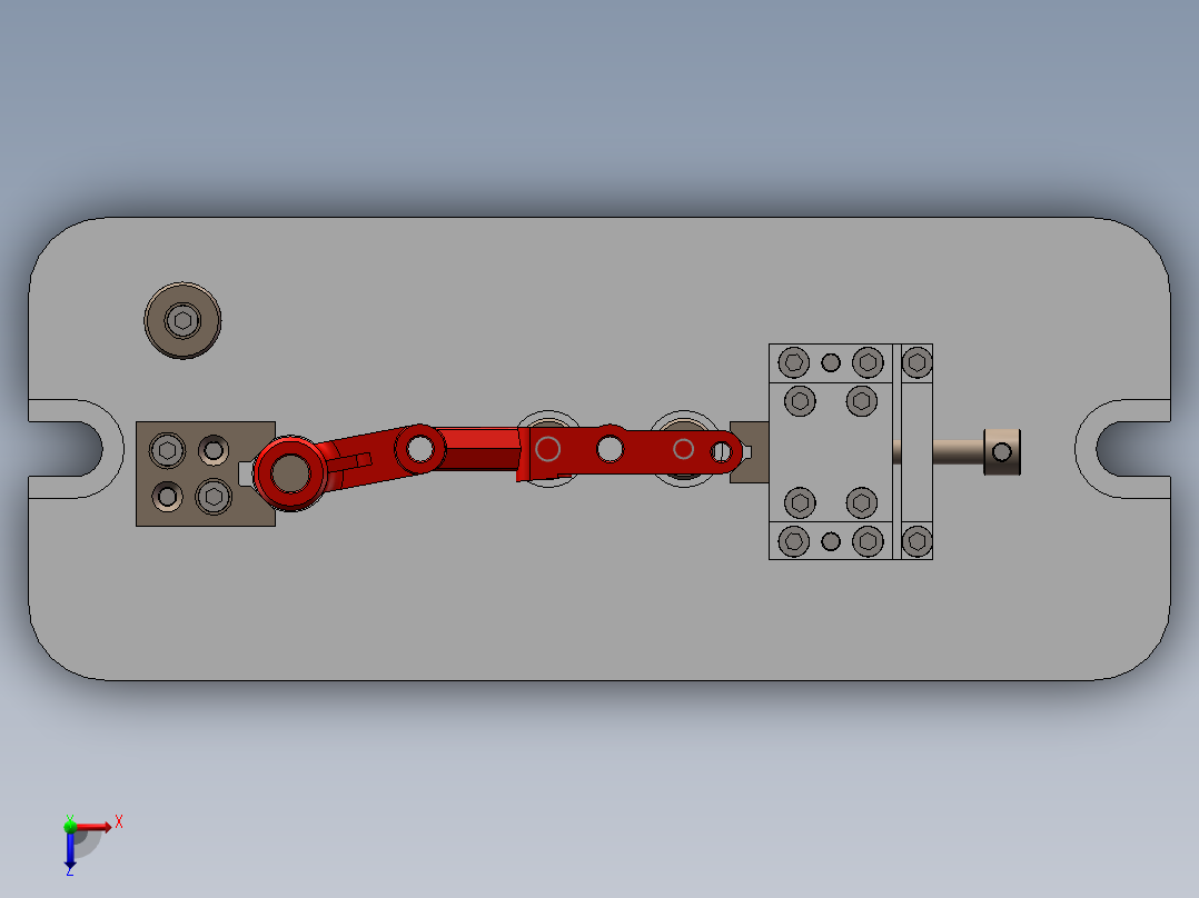 135调速器调速杠杆加工工艺及铣φ8孔φ6孔端面夹具设计【含三维SolidWorks】【原创设计】俯视图