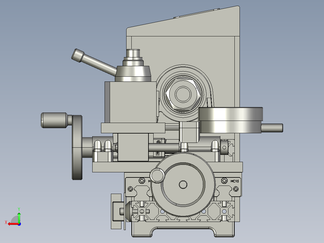 petite DIY小型车床结构后视图