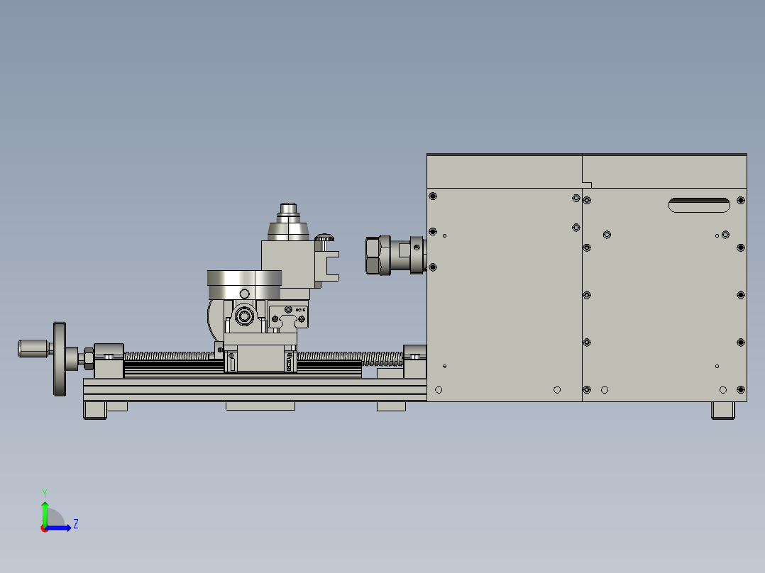 petite DIY小型车床结构左视图