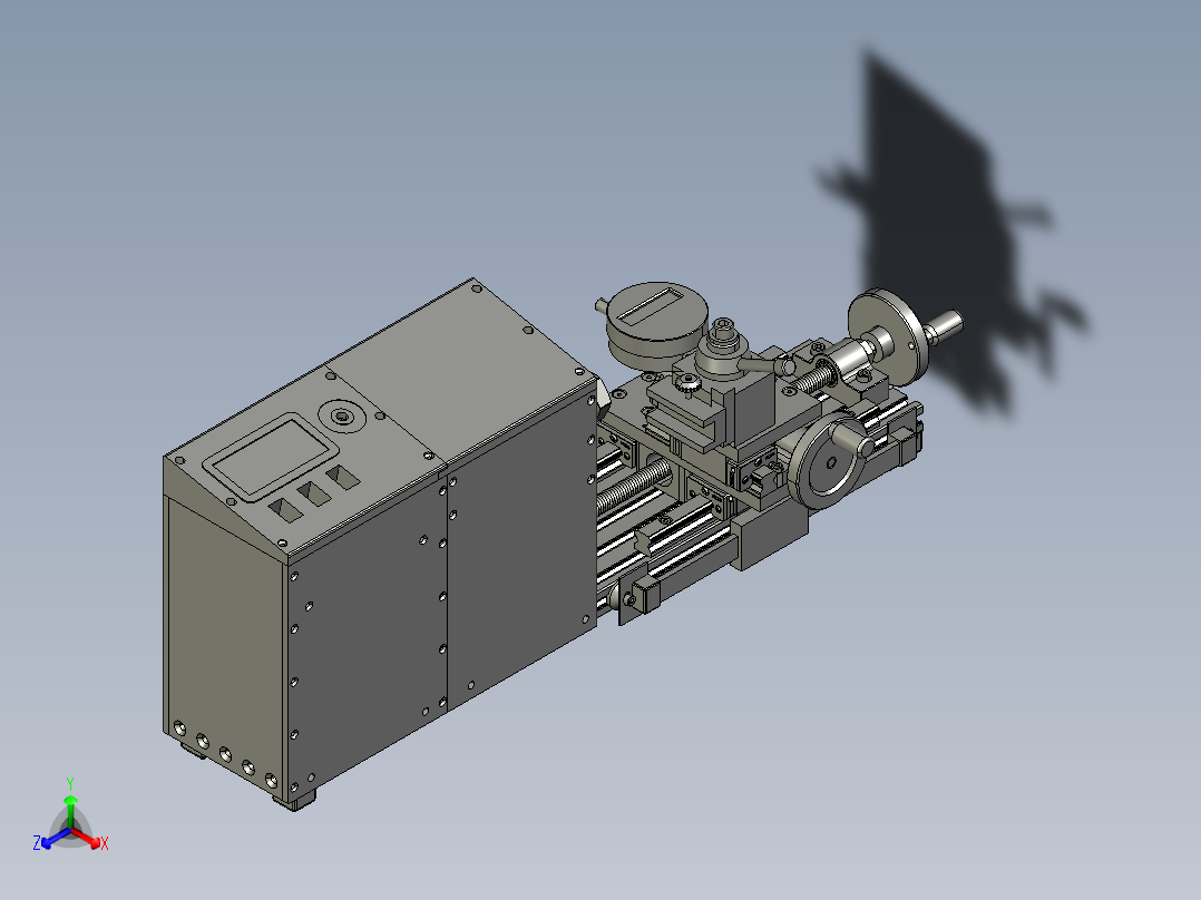 petite DIY小型车床结构正等轴测图
