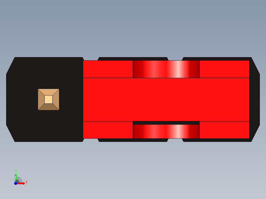 带跳线的排针-pinheader 1x3 and 1 jumper pullback前视图