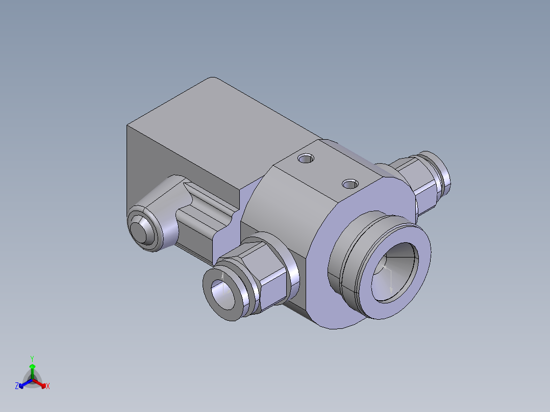 气动雾化喷嘴SW三维图==449388==30正等轴测图