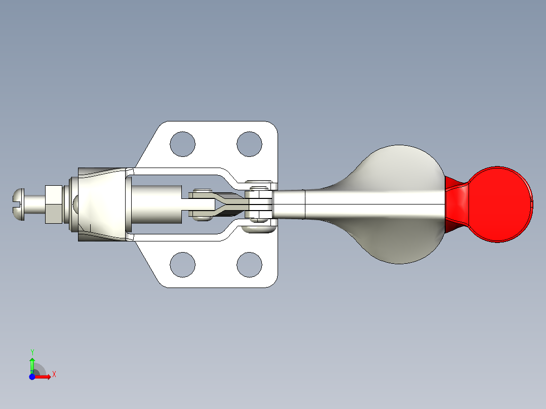 推拉式夾鉗SSP(A)-3D多系列多零件图纸模型前视图
