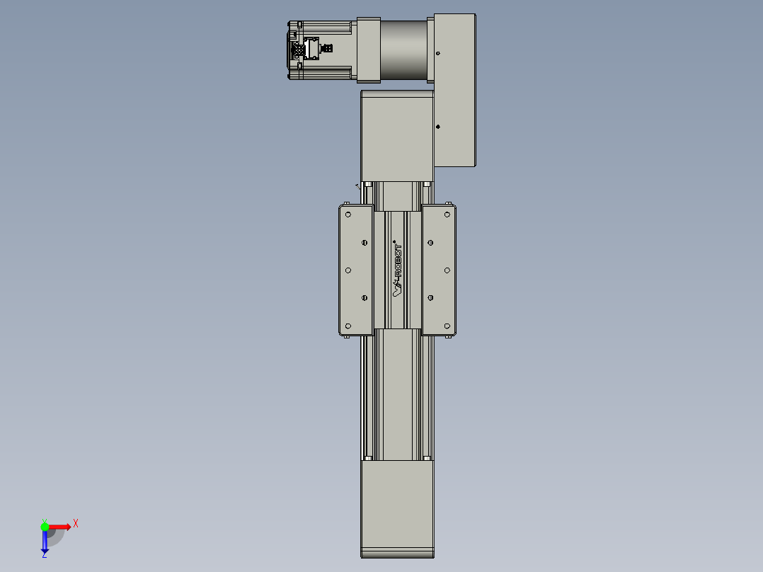 威洛博直线电机模组EB10-L224-S150-BR-ZP75-MS3-5K俯视图