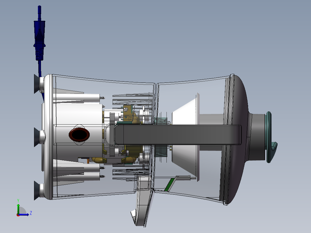 果汁机榨汁机模型三维SW左视图
