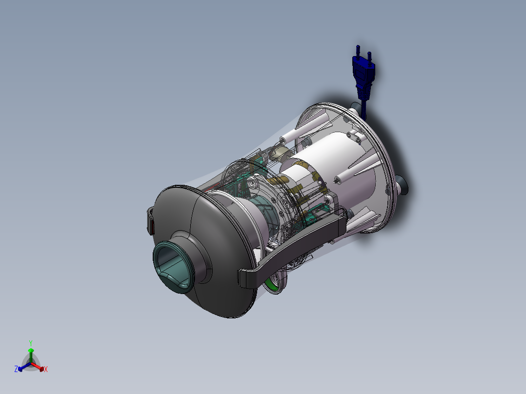 果汁机榨汁机模型三维SW正等轴测图