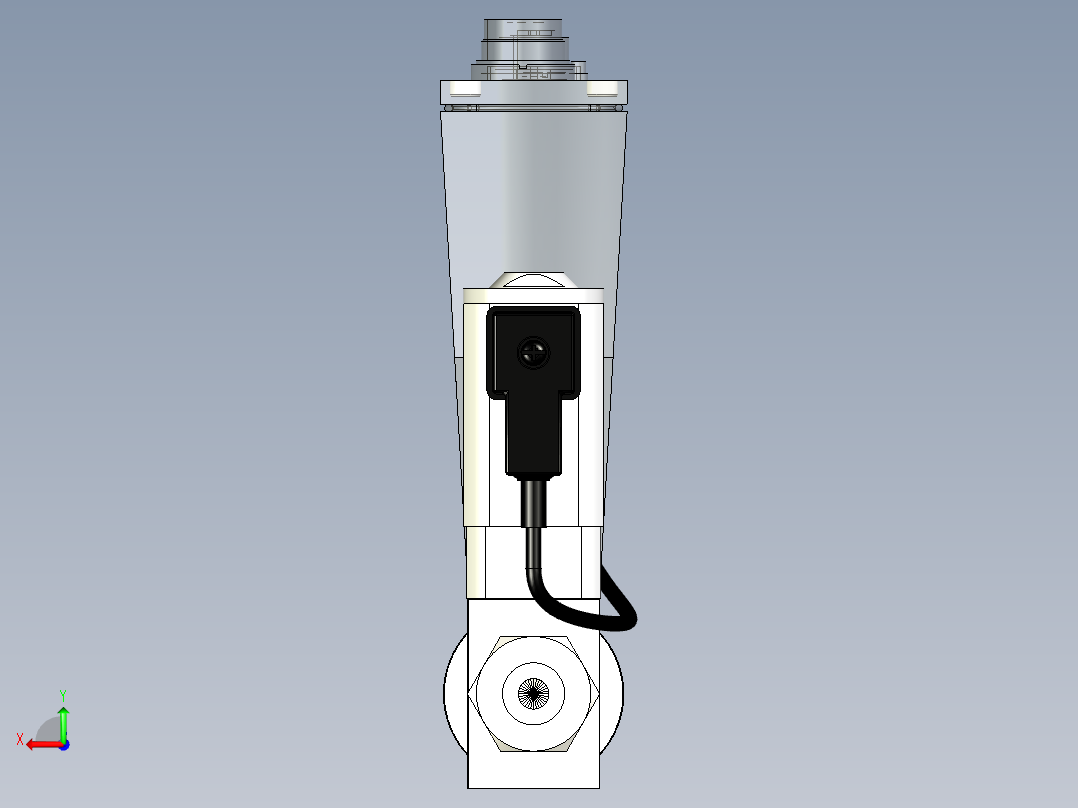 适用于低-中流量的工业型气体质量流量控制器后视图