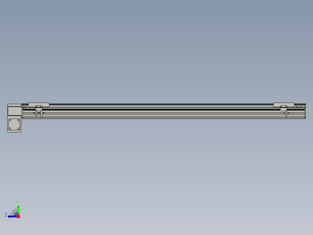 直线模组WG-LHB12-S1250-LD设计图纸右视图